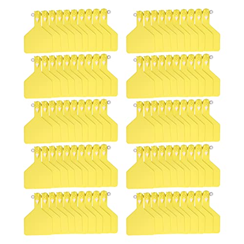 Vieh -Ohr -Ohr -Tag -Kit 100pcs Hochleistungs -Kunststoff -Kuhviehvieh -Identifikations -Tags Hellgelbe Farm Tier -Tracking -Etiketten für Viehmanagement und Zucht Vieh -Ohr -Ohr -Tag -Kit 100pcs Hochleistungs -Kunststoff -Kuhviehvieh -Identifikations -Tags Hellgelbe Farm Tier -Tracking -Etiketten für Viehmanagement und Zucht von Adfaga