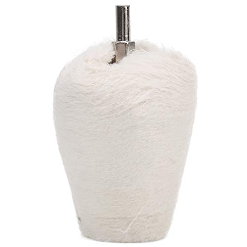 Weiße Stoffpolierradkegelform mit Griffe elektrischer Bohrmaschinen -Schleifwerkzeuge für Metallschmuck Hardware Edelstahl Polierbaumwolle 55 mm 65 mm (Konisch 65 mm) von Adfaga