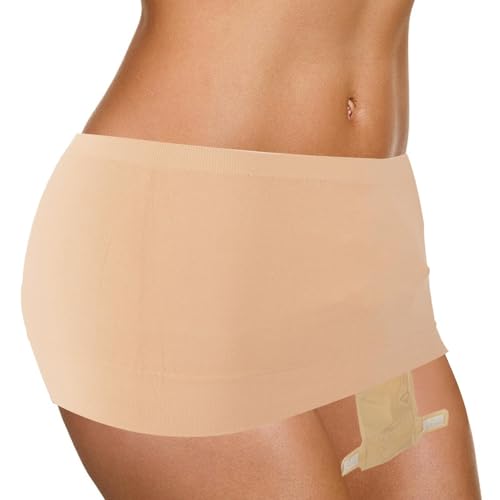Adfuenom Stoma/Hernie-Stützkleidung,Stomawickel,Stomabeutelabdeckung,Stomagürtel Stealth,Stoma-Stützgürtel für Frauen,Stomabeutel Stomazubehör. (Beige, M) von Adfuenom