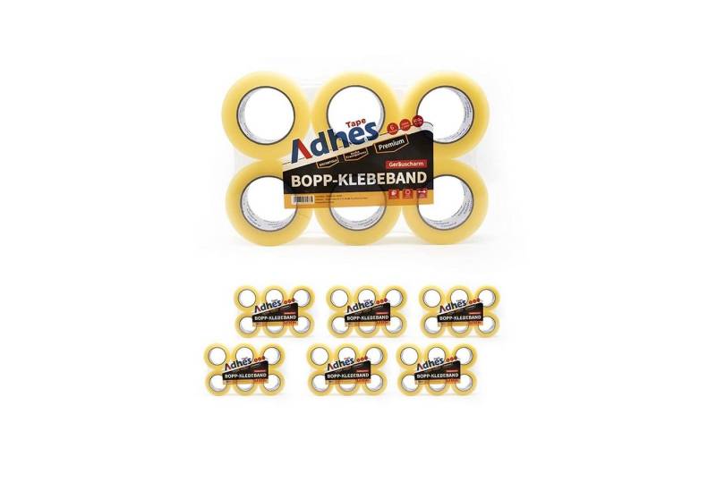 Adhes Tape Klebeband Transparent 150m x 50mm Professional Packband (Dicke 45um, 36-St., Blasenfrei und Geräuscharmes Paketband) UV- und alterungsbeständig Paketklebeband von Adhes Tape