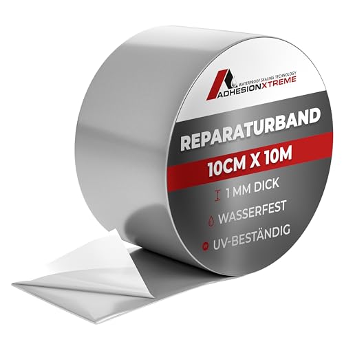 AdhesionXtreme 10mx100mm Graues Reparaturband Klebeband Dichtung Abdichtband Metalle,Regenrinnen, Dachrinnen,EPDM,wasserdicht selbstklebend wetterfest von AdhesionXtreme