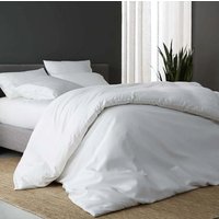 100% Tencel Lyocell Bettbezug Set in Weiß Einem Einzigartigen Gittergewebe Für Maximale Atmungsaktivität von AdhiraLinen