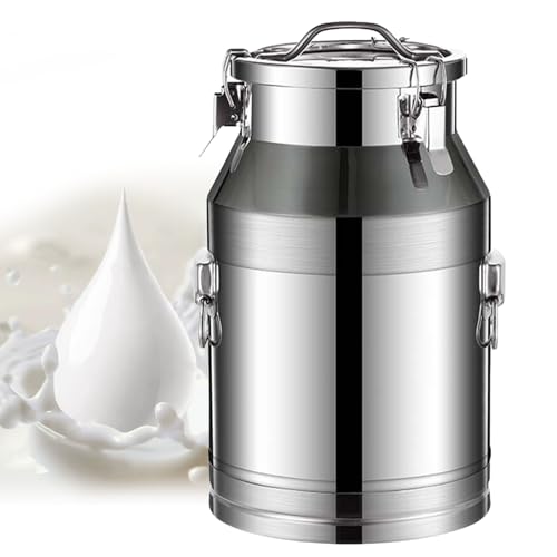 Adima 304 Milchkrug Transportkanne Edelstahlbehälter Milchkanne Mit Versiegeltem Deckel Und Einfachem Handgriff für Die Lagerung Von Flüssigkeiten Behälter,28L Adima 304 Milchkrug Transportkanne Edelstahlbehälter Milchkanne Mit Versiegeltem Deckel Und Einfachem Handgriff für Die Lagerung Von Flüssigkeiten Behälter,28L von Adima