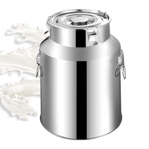 Adima Milchkanne Mit Versiegeltem Deckel Und Einfachem Handgriff 201 Milcheimer Aus Edelstahl Zur Verwendung in Ländlichen Und Häuslichen Küchen,5L Adima Milchkanne Mit Versiegeltem Deckel Und Einfachem Handgriff 201 Milcheimer Aus Edelstahl Zur Verwendung in Ländlichen Und Häuslichen Küchen,5L von Adima
