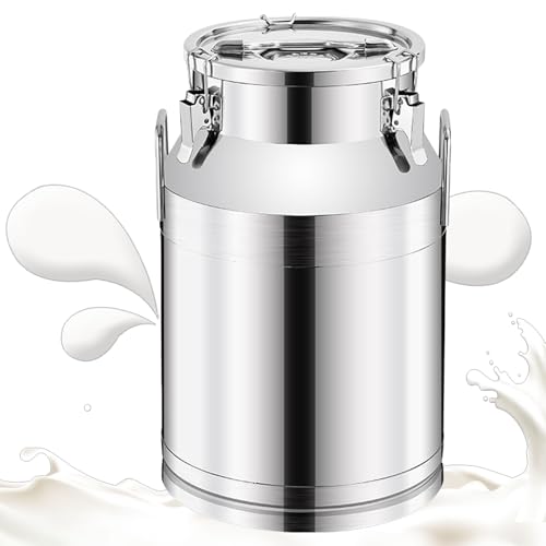 Adima Milchkanne Mit Versiegeltem Deckel Und Einfachem Handgriff 304 Milcheimer, verdicktes Ölfass, Weinfass mit Griff für Die Lagerung Von Flüssigkeiten Behälter,42L Adima Milchkanne Mit Versiegeltem Deckel Und Einfachem Handgriff 304 Milcheimer, verdicktes Ölfass, Weinfass mit Griff für Die Lagerung Von Flüssigkeiten Behälter,42L von Adima