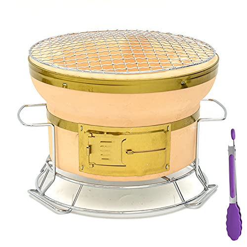 Japanischer Grill Tischplatte Yakitori Grill Holzkohlegrill Runden Keramischer Ton Holzkohleofen Hibachi Kocher Camping Zuhause Holzkohlegrill von Adima