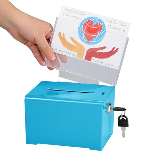 Adir Spendenbox mit Schloss – Acryl-Vorschlagsbox mit Schlitz, Wahlurne für Tombola, Trinkgeld, Abstimmung, Kommentare – Geldspende für Spendenaktionen (15,7 x 11,4 x 10,2 cm) Adir Spendenbox mit Schloss – Acryl-Vorschlagsbox mit Schlitz, Wahlurne für Tombola, Trinkgeld, Abstimmung, Kommentare – Geldspende für Spendenaktionen (15,7 x 11,4 x 10,2 cm) von AdirOffice