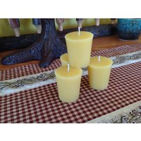 4 Bienenwachs-Votivkerzen 100 Prozent Reine Naturbelassene Votive von Adironstix