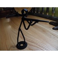 Riffel Jagdfigur Unikate Jäger Figur von Adironstix