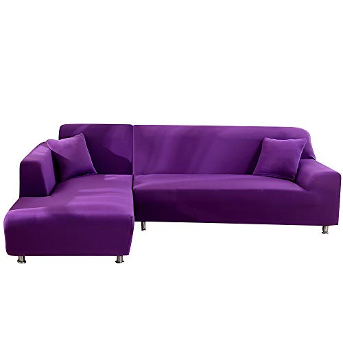 Adisputent Sofabezug Sofaüberwürfe Elastische Stretch für L-Form Sofa Abdeckung von Adisputent