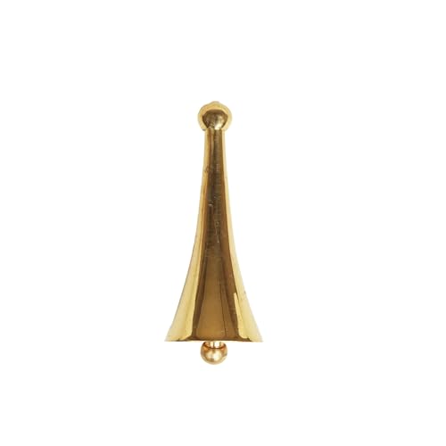 Aditri Creation Indian Traditional Solid Brass Pooja Puja Bell Ghanti,Loud Multi - Purpose Call Bell Hindu Festival Housewarming Pooja Essentials Gift Item for Decoration (Size :- 3") von Aditri Creation