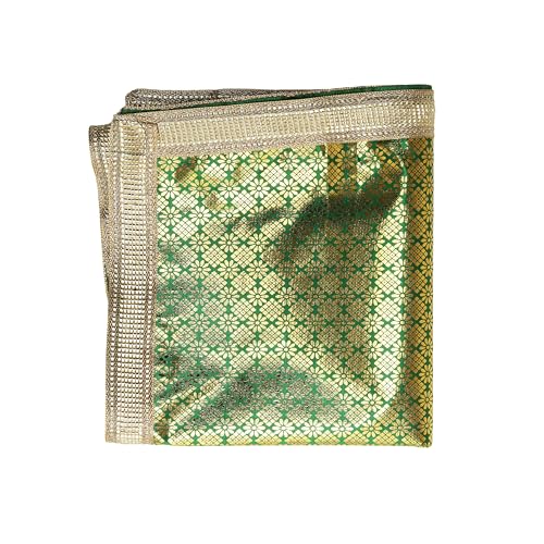 Decorative Backdrop Puja Cloth Chunari Chunni Puja Indian Traditional Navratri Festival Decoration Chunr MATA Ki Chunri for Statue Chowki Aasan Mat Posters Frame(Size :- 40 Inches x 18 Inches)(Green) von Aditri Creation