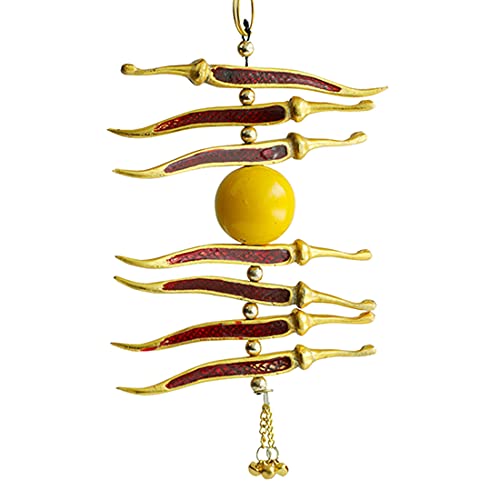 Neembu, Mirchi Neembu Red Mirchi Metal Door Hanging Yellow Green Lemon Chili Wall Hanging - Remove Negativity for Decoration Size -9" Approx von Aditri Creation