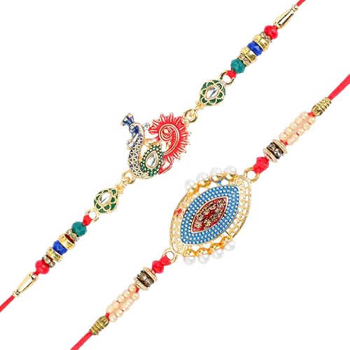 Set of 2 Rakhi for Brother Rakhi Thread Bracelet for Bhai Bhabhi Bhaiya veera Raksha Bandhan Rakhi Set Dora Bracelets with Rakhi Card gift Pack for Brother Sister Indian Raksha Bandhan Festival von Aditri Creation