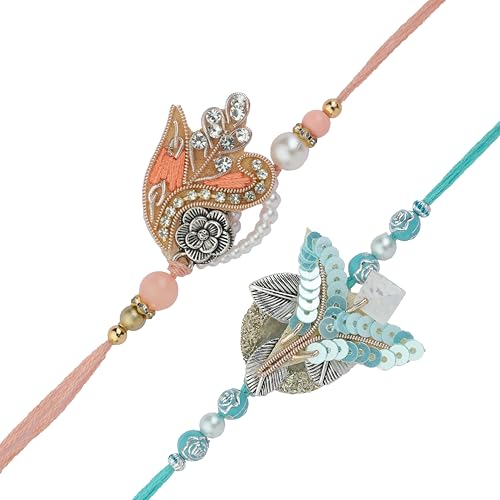 Set of 2 Rakhi for Brother Rakhi Thread Bracelet for Bhai Bhabhi Bhaiya veera Raksha Bandhan Set Dora Bracelets with Rakhi Card gift Pack for Brother Sister Indian Traditional Raksha Bandhan Festival von Aditri Creation
