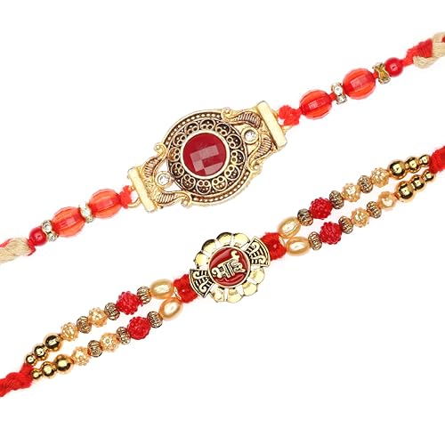 Set of 2 Rakhi for Brother Rakhi Thread for Bhai Bhabhi Bhaiya and Bhatiji veera Rakhi Raksha Bandhan Rakhi Set Dora Bracelet Kalwa with gift Pack for Brother Sister Indian Traditional von Aditri Creation