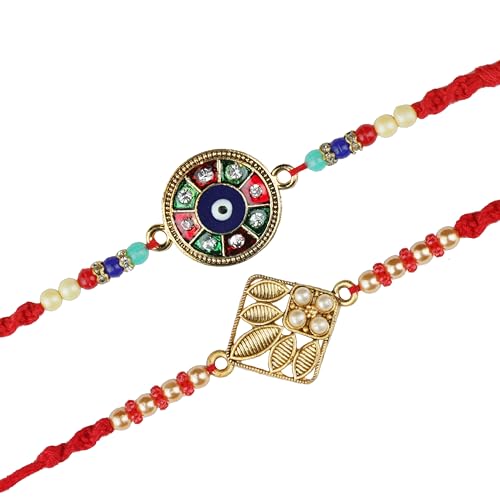 Set of 2 Rakhi for Brother Rakhi Thread for Bhai Bhabhi Bhaiya and Bhatiji veera Raksha Bandhan Rakhi Set Dora Kalwa with gift Pack for Brother Sister Raksha Bandhan Indian Traditional Festival Rakhi von Aditri Creation