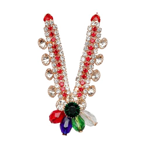 Single Red Stone Mala for Laddu Gopal/Devi Maa/Radha Krishna/Indian Traditional God Goddess Haar Sringar Deity jewellary Set for Janmashtami All God Idol Statue for Holi festival Decoration(Size:-2'') von Aditri Creation