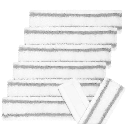 Adiwo 6 Stück für Kärcher Fensterreiniger Ersatzteile, Fensterreinigungsmopbezug, Hohe Reinigungsleistung SaugfäHigkeit Mikrofaser-Wischbezüg, für Karcher WV1 WV50 WV75, Grau von Adiwo