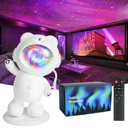 Adiwo LED Sternenhimmel Projektor, 16 Farbe Astronaut Sternenhimmel Projektor Galaxy Nachtlicht Mit Timer Fernbedienung Aurora Nordlicht Projektor Schlafzimmer Deko LED Nachtlicht Kinder von Adiwo