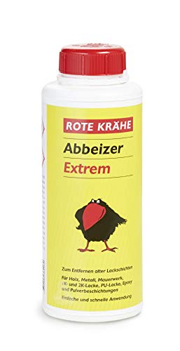 ADLER Abbeizer Rote Krähe extrem - 750ml - Hochwirksamer Lack Entferner für Holz, Metall, Stein und Beton - Einfache Anwendung von ADLER