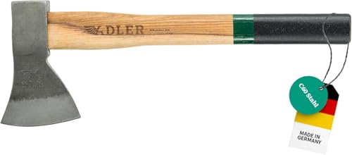 ADLER Rheinland Wurfbeil inkl. Lederschutz: Geschmiedetes Axtwurf-Beil aus C60-Stahl, Professionelles Holzbeil mit 40 cm Hickory-Stiel, Kleine Holzaxt mit doppelter Verkeilung, Grün/schwarz, 880 g ADLER Rheinland Wurfbeil inkl. Lederschutz: Geschmiedetes Axtwurf-Beil aus C60-Stahl, Professionelles Holzbeil mit 40 cm Hickory-Stiel, Kleine Holzaxt mit doppelter Verkeilung, Grün/schwarz, 880 g von Adler