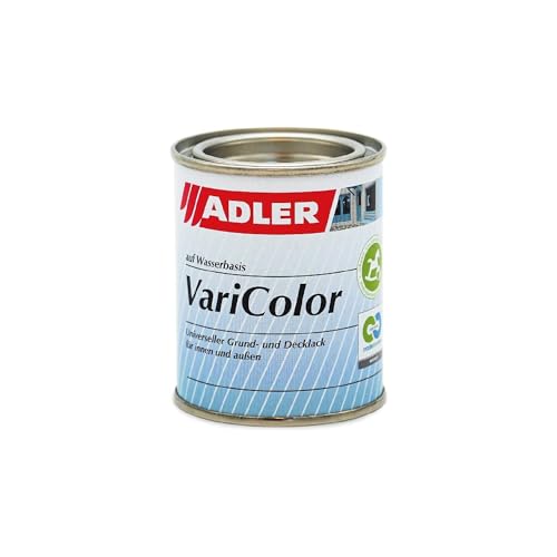 ADLER Varicolor 2in1 Acryl Buntlack für Innen und Außen - 125 ml 1/8 Liter RAL9005 Tiefschwarz Tiefschwarz Schwarz - Wetterfester Lack und Grundierung - matt von ADLER