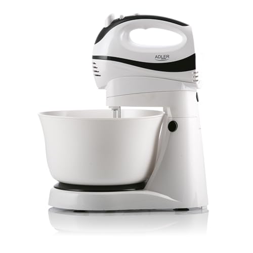 Adler AD4206 300W 5 Stufen Rührgerät mit Schüssel 3 L Handmixer Handrührgerät Knetmaschine von ADLER EUROPE