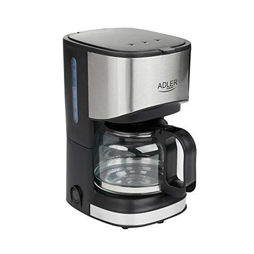 Adler AD4407 cafetera de goteo Kaffeekanne, aus Kunststoff, Schwarz und Grau, 550, Glas von ADLER