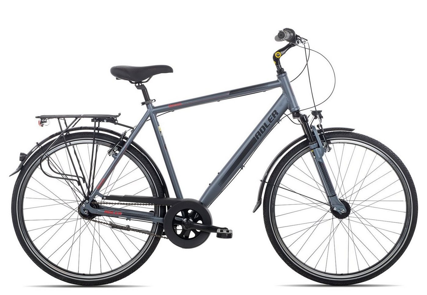 Adler Cityrad Verona Nexus, 7 Gang Shimano Nexus 7 Rücktritt Schaltwerk, Citybike schwarz/grau von Adler