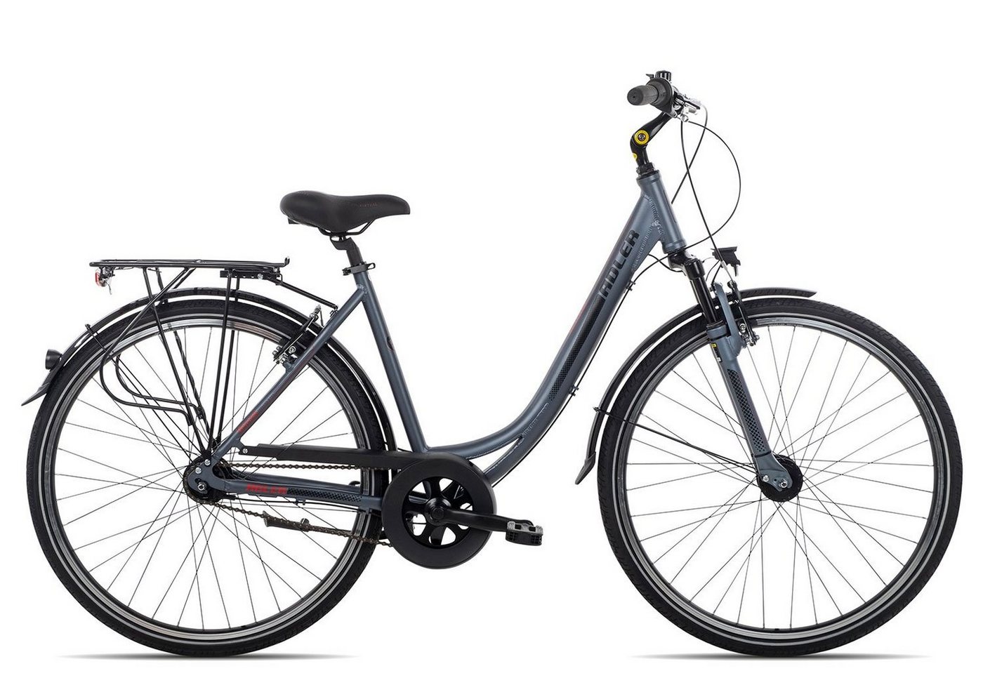 Adler Cityrad Verona Nexus Wave, 7 Gang Shimano Nexus 7 Rücktritt Schaltwerk, Citybike schwarz/grau von Adler