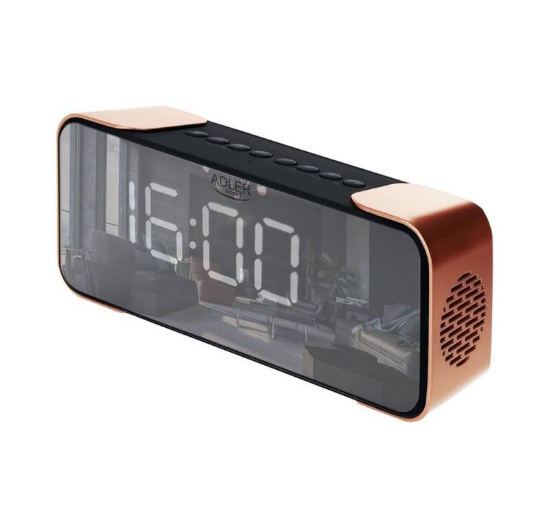 Adler Funkwecker AD 1190 3 Wecker Modi LED Bluetooth schwarz von Adler