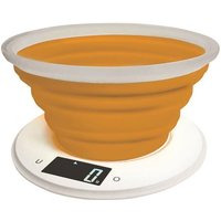 Digitale Küchenwaage mit Schüssel bis 5 kg Feinwaage Waage digtial ausklappbaren LCD-display Genauigkeit 1g in Orange - Orange - Adler von Adler