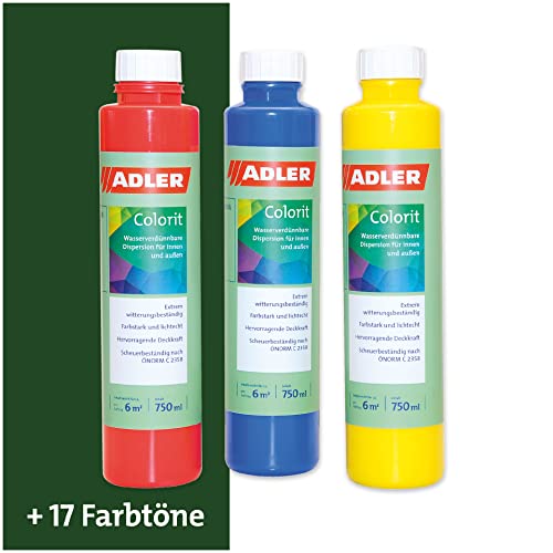 ADLER AVIVA Colorit-AF 501 Chromoxidgrün 750 ml Volltonfarbe Abtönfarbe Wandfarbe von ADLER