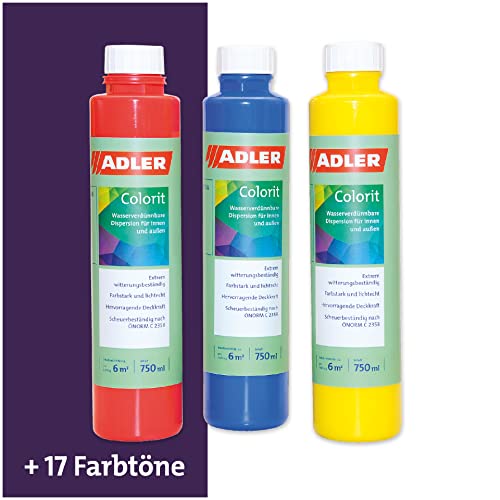 ADLER Colorit-AF 537 Abtönfarbe Volltonfarbe 250ml Violett Wandfarbe von ADLER