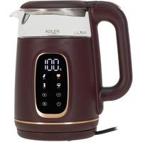 Elektrischer Wasserkocher de Glas Adler mit control de Temperatur - 1,7 l - Display led und Touch control - 5 Programme de Temperatur - Funktion de von Adler