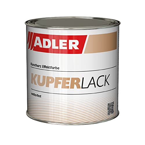 ADLER Kupferlack für Holz & Metall - 750 ml - Innen & Außen - Seidenglänzender Kupfer Effekt - Umweltfreundlich, Wetterfest & Hitzebeständig mit starkem Rostschutz von ADLER