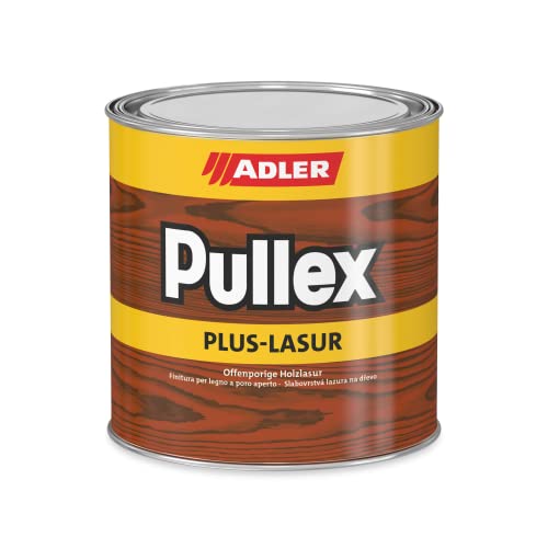 ADLER Pullex Plus-Lasur - Holzlasur Außen Farblos - Universell einsetzbare & aromatenfreie Holzschutzlasur als perfekter UV- & Wetterschutz - 750 ml Weide/Braun von ADLER