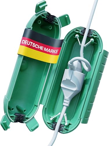 Adlerfokus Kabelbox wasserdicht IP44 [Das Original] Safe Box - Sicherheitsbox - Outdoor Box wasserdicht - Steckerschutz aussen wasserdicht - Wetterfeste Elektrobox - Schutzbox von Adlerfokus