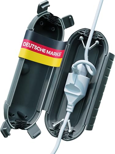 Adlerfokus Kabelbox wasserdicht IP44 [Das Original] Safe Box - Sicherheitsbox - Outdoor Box wasserdicht - Steckerschutz aussen wasserdicht - Wetterfeste Elektrobox - Schutzbox von Adlerfokus