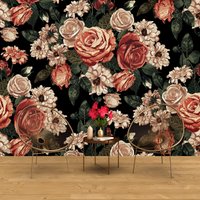 Große Blumen-Tapete, Blumenwandbild, Modernes Wohndekor Für Wohnzimmer, Schlafzimmer, Eingangsbereich, Café von AdmaWallArt