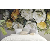 Große Blumen Wandbild, Große Florale Tapete Für Wohn - Und Schlafzimmer von AdmaWallArt