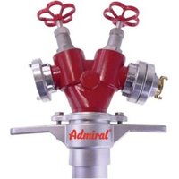 Hydrantenstandrohr STORZ Alu.DN 80 1xC-Abgang,1xAbgang Schnellkupplung,2 Ventile von Admiral