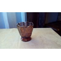 Braun Karneval Glas Trauben Muster Zuckerdose von AdmirasTreasure