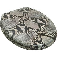 ADOB WC-Sitz "Schlange" mit messingverchromten Scharnieren von Adob