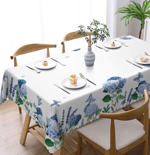 Tischdecke Abwaschbar Rechteckig 150x260cm, Hortensien Tischdecke Outdoor Hortensien Tischdecke Fleckschutz Pflegeleicht Wasserdicht Tischtuch für Küche, Esstisch, Couchtisch, Party, Garten Tischdecke Abwaschbar Rechteckig 150x260cm, Hortensien Tischdecke Outdoor Hortensien Tischdecke Fleckschutz Pflegeleicht Wasserdicht Tischtuch für Küche, Esstisch, Couchtisch, Party, Garten von Adolgutty