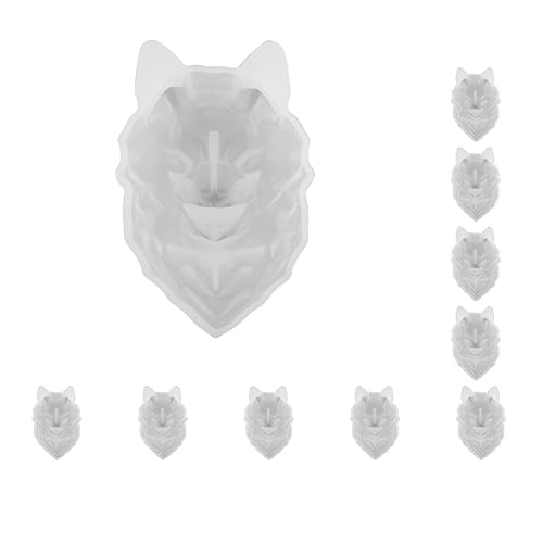 10 Set DIY Silikonform Form Harz Kunst Schmuck Herstellung Ornament Handwerk Wolf Kopf von Adoorniequea