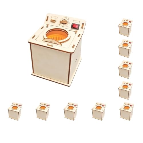 10-teiliges Holzwaschmaschinen-Spielset zum Selbermachen, Spielset für Lehrhilfen, Entwicklungsspielzeug, Teenager von Adoorniequea