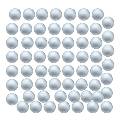 100 Stück weiße Polystyrol-Schaumstoff-Kugeln Weihnachtsdekoration zum Basteln 35 mm von Adoorniequea