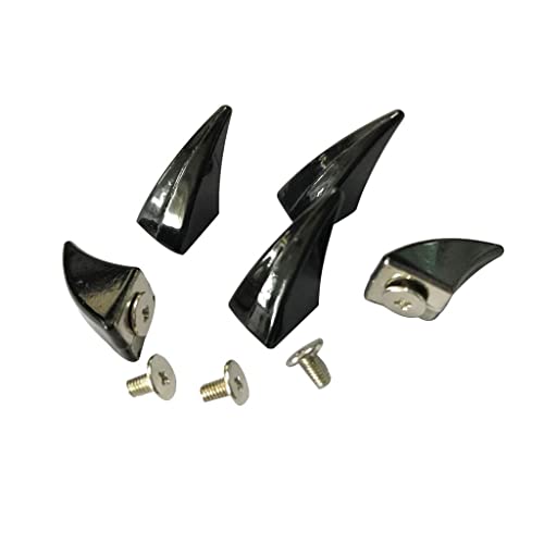 5 Stück Horn-Form Schraube zurück Nieten Nieten Nieten Spikes für Lederhandwerk Schwarz von Adoorniequea